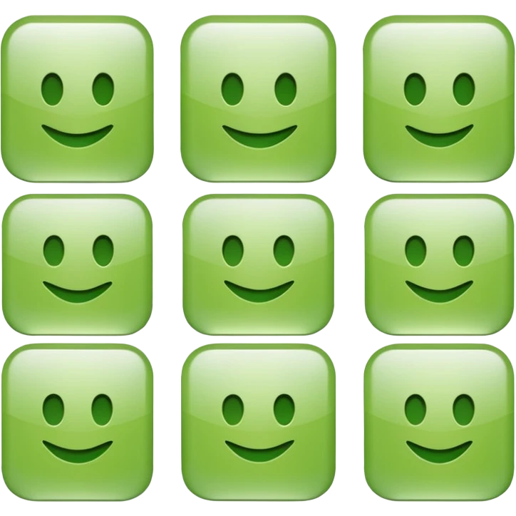 green square with white coding symbols apple style emoji emoji