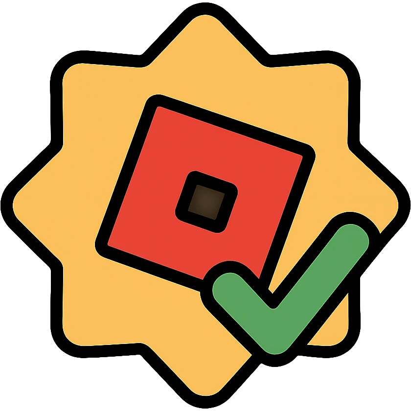 Roblox verification badge with checkmark emoji