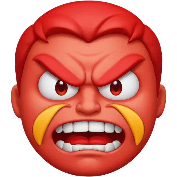 angry emoji with red face and clenched teeth emoji