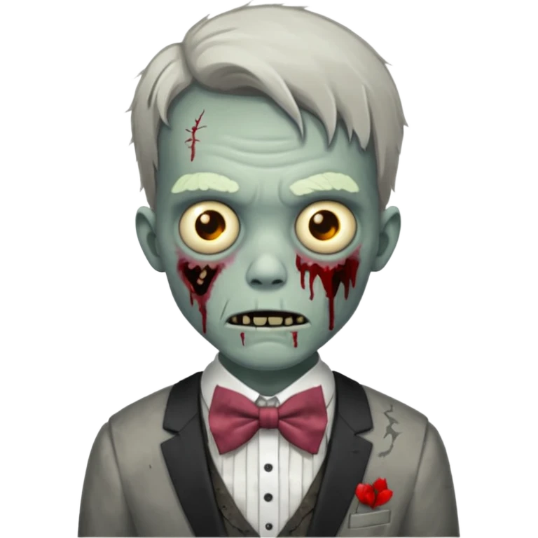 zombie with bow tie emoji