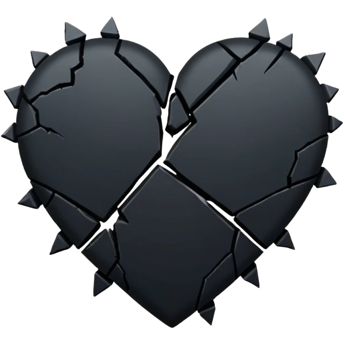 Black Broken heart emoji