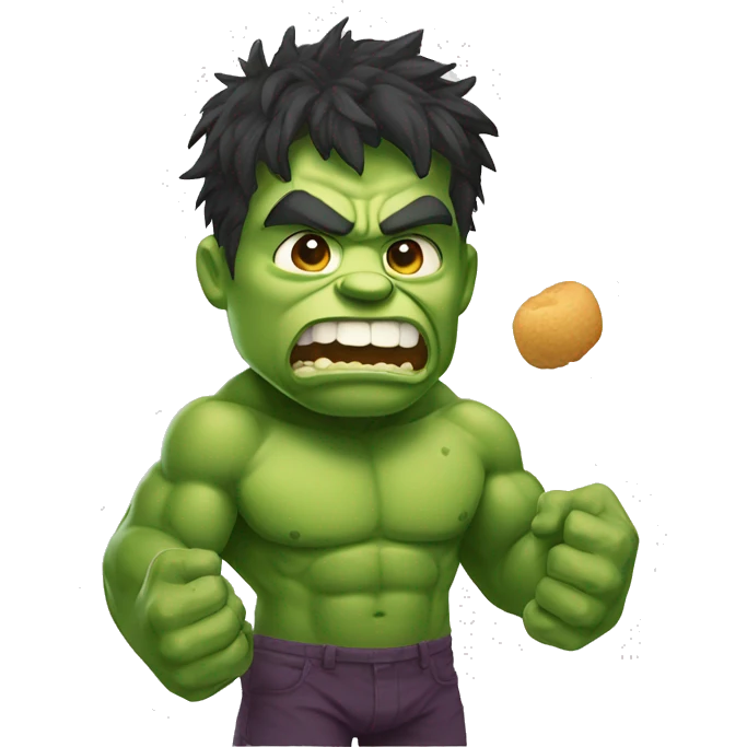 Hulk qui mange des nouille emoji