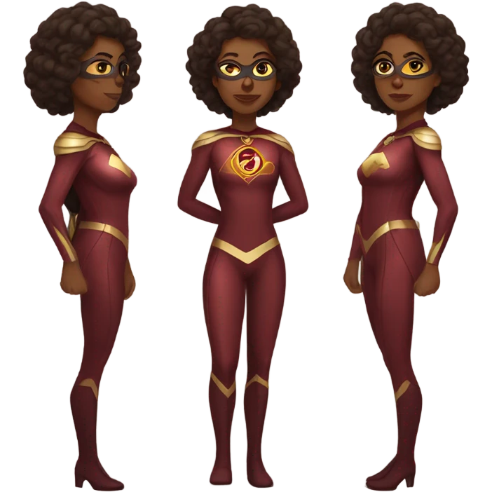 Brown woman superhero FSU  emoji