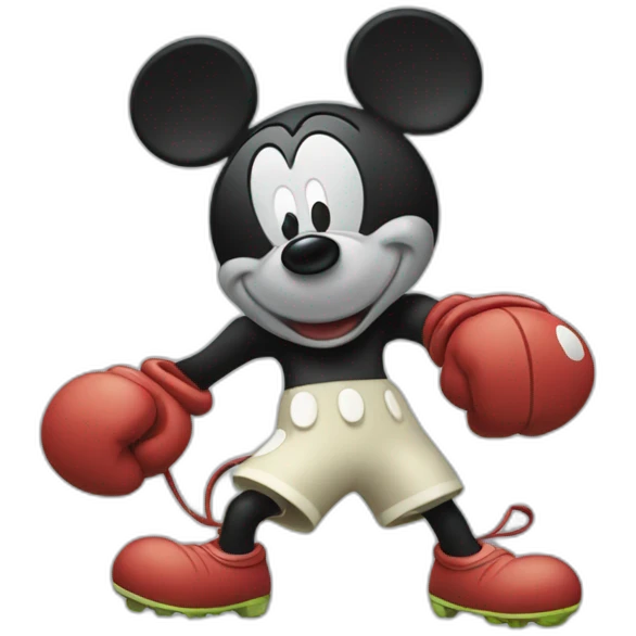 Mickey qui joue au foot emoji