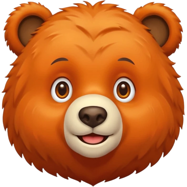 Create a orange friendly bear emoji