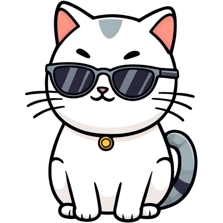 Cat with sunglasses emoji
