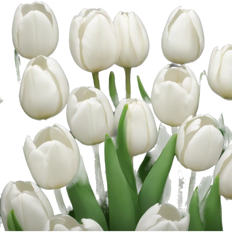 White tulips emoji