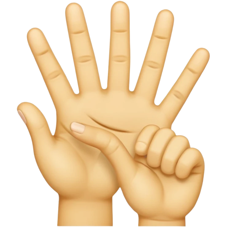 😊this emoji with two middle fingers on each side emoji