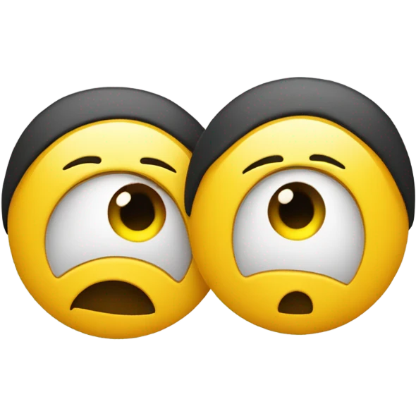 Jellow dot emoji judging someone cringe with eyes don’t like them emoji