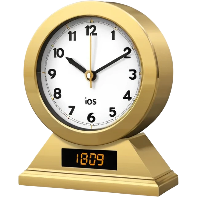 modern mantel clock emoji