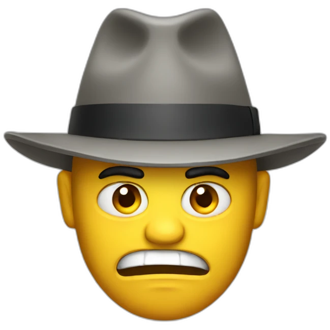 Angry man with hat emoji