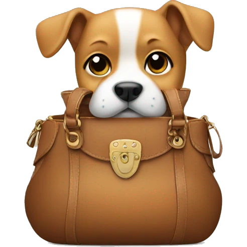 Dog in a purse emoji