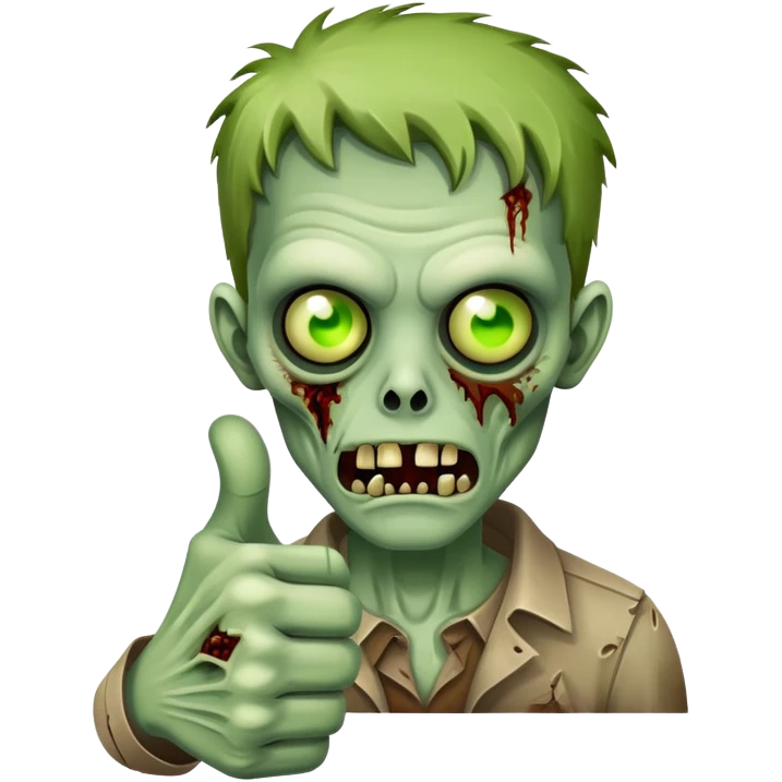 zombie giving thumbs up emoji