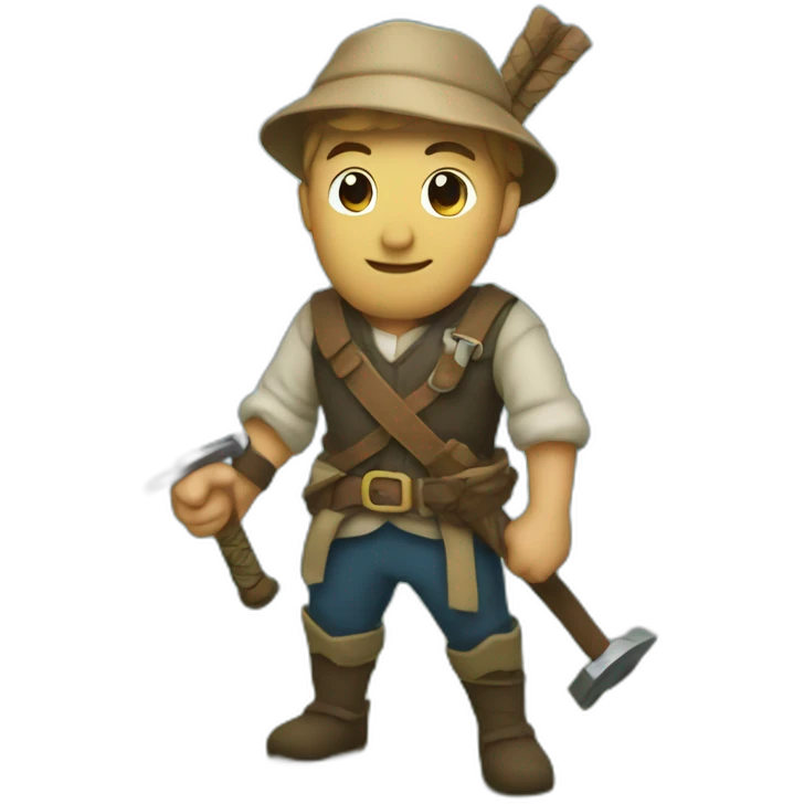 mill on an adventure holding sword emoji