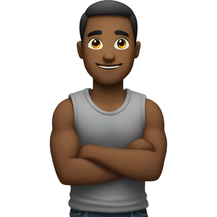 guy with arms crossed x emoji