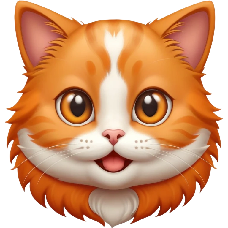 cute cat with big eyes and happy expression emoji