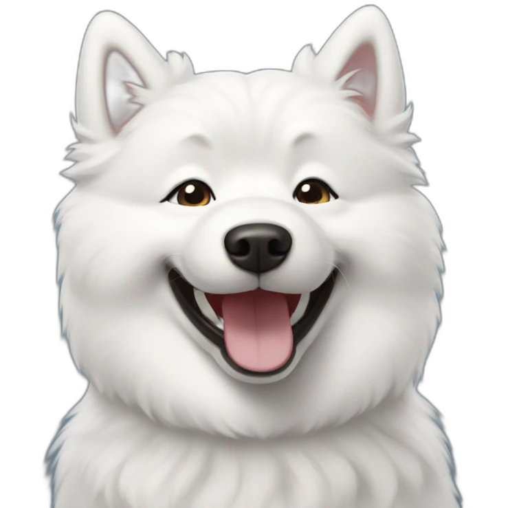 Samoyed smiling emoji