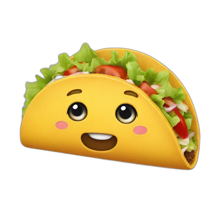 a taco eating a taco emoji