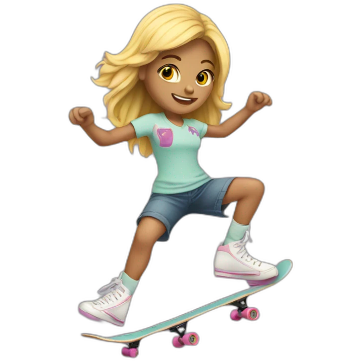 Skater girl emoji