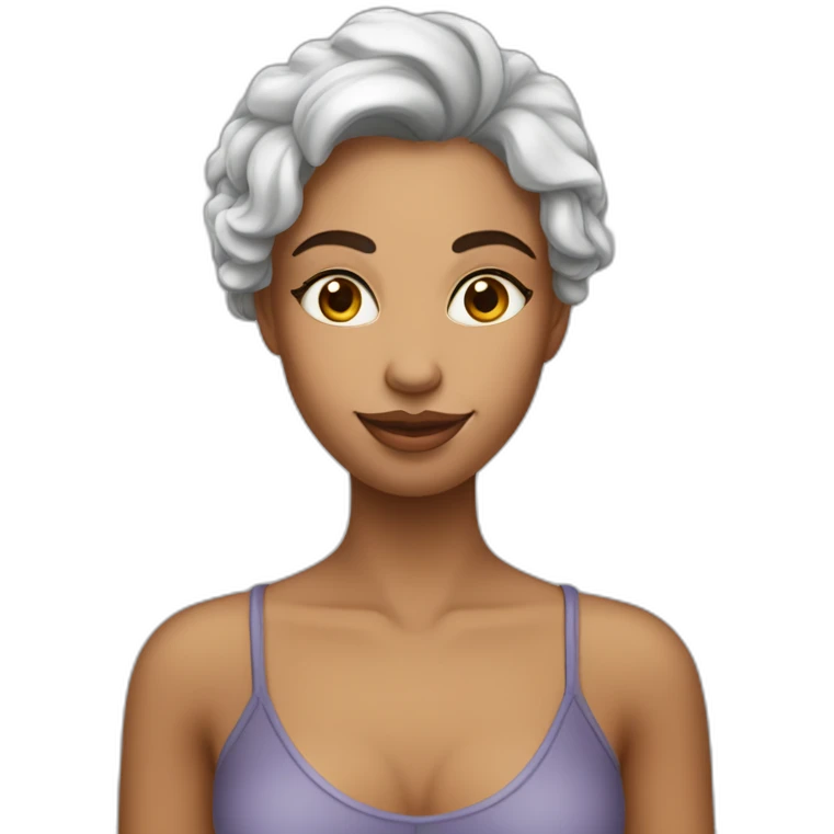 femme avec des gouttes de lait sur le visage emoji
