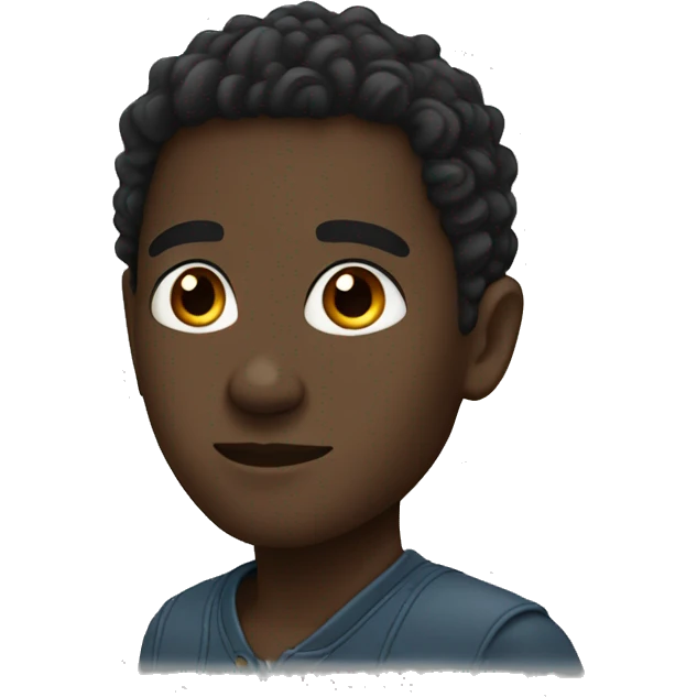 A black person looking kinda cute  emoji