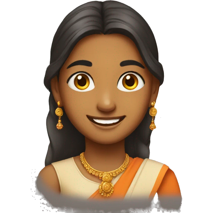  hindu girl smiling emoji