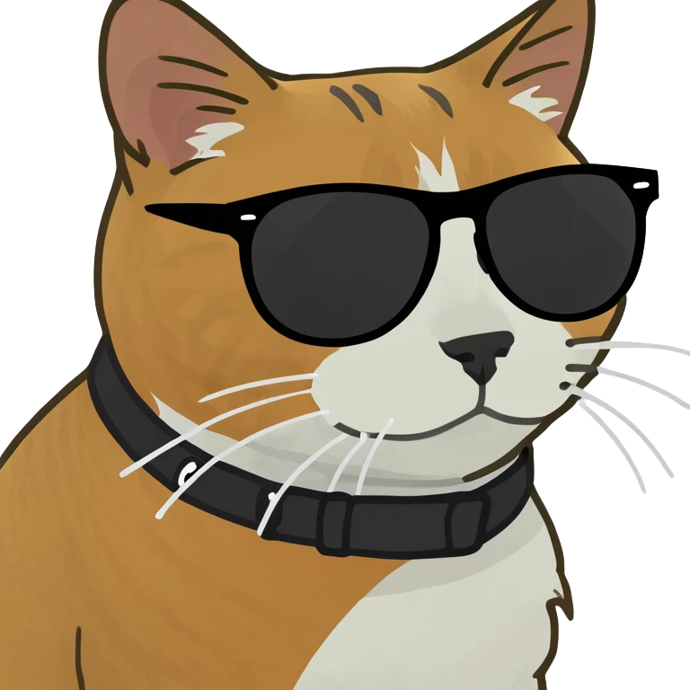 Cat with sunglasses emoji