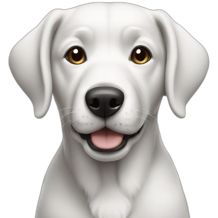black and white dog  emoji