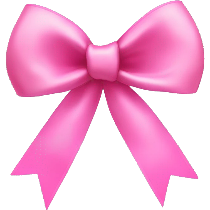 coquette pink ribbon bow  emoji