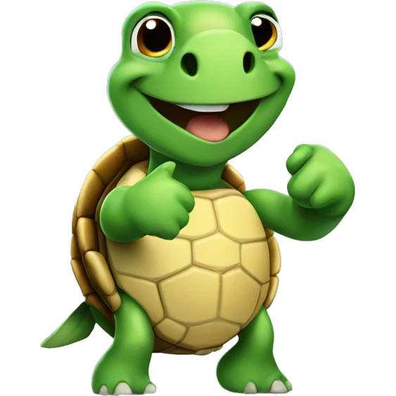 Turtle with thumbs up emoji
