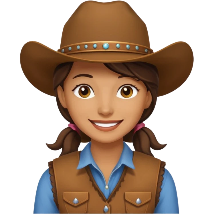 cowgirl with vest emoji