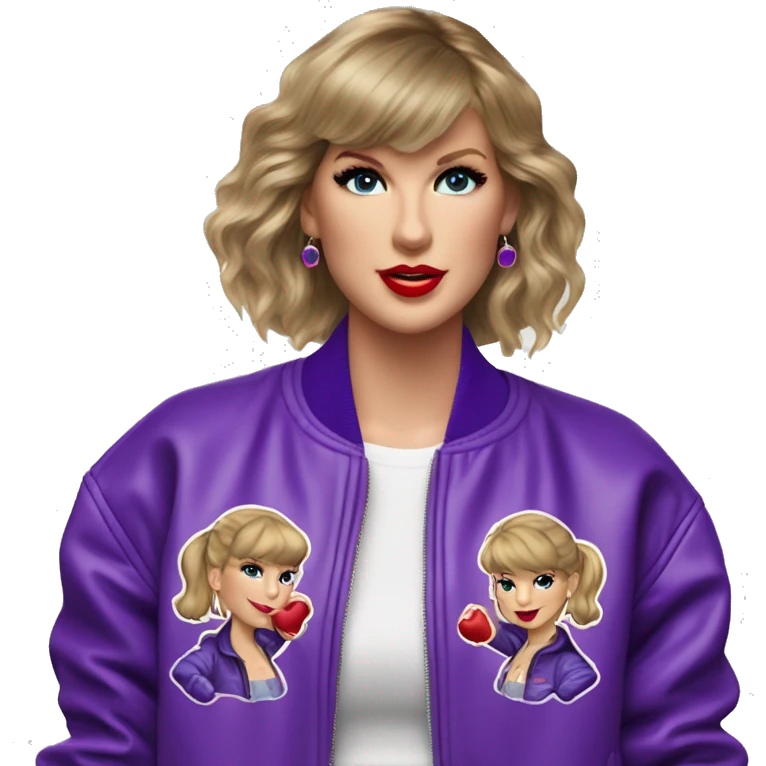 Hot Taylor swift PURPLE  80S BOMBER JACKET emoji
