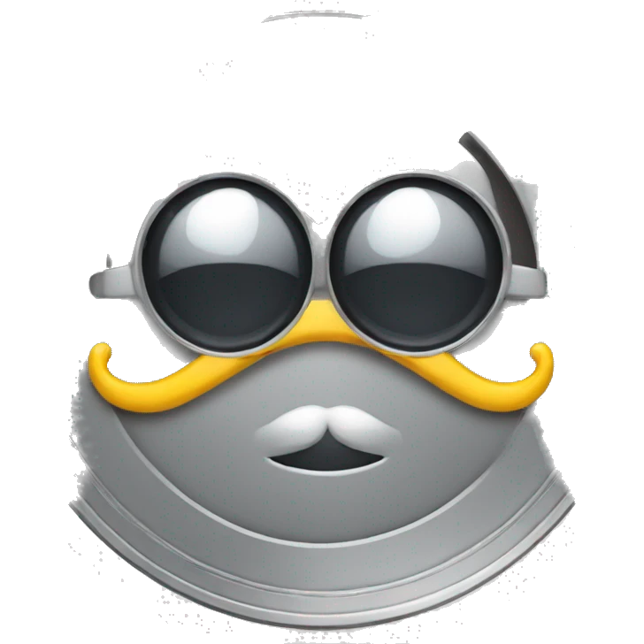 silver coin with monocle emoji