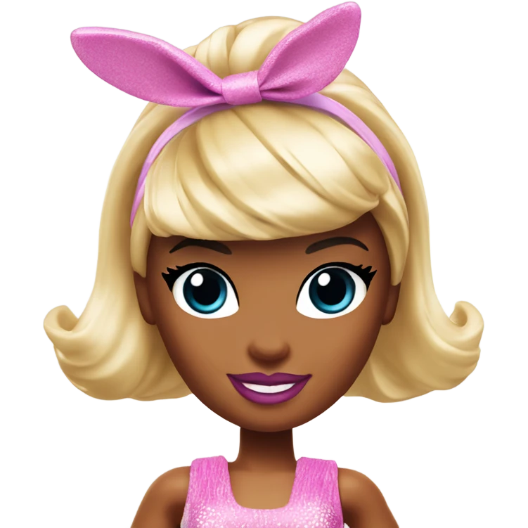 Blonde Go-go dancer Enid Sinclair Barbie,  with bunny ears  emoji