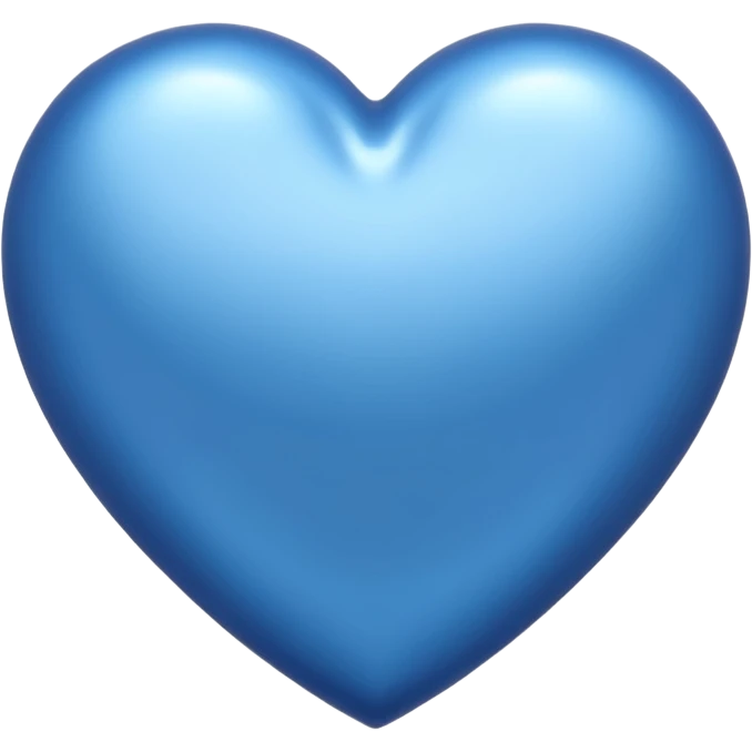 heart with a metallic blue finish emoji