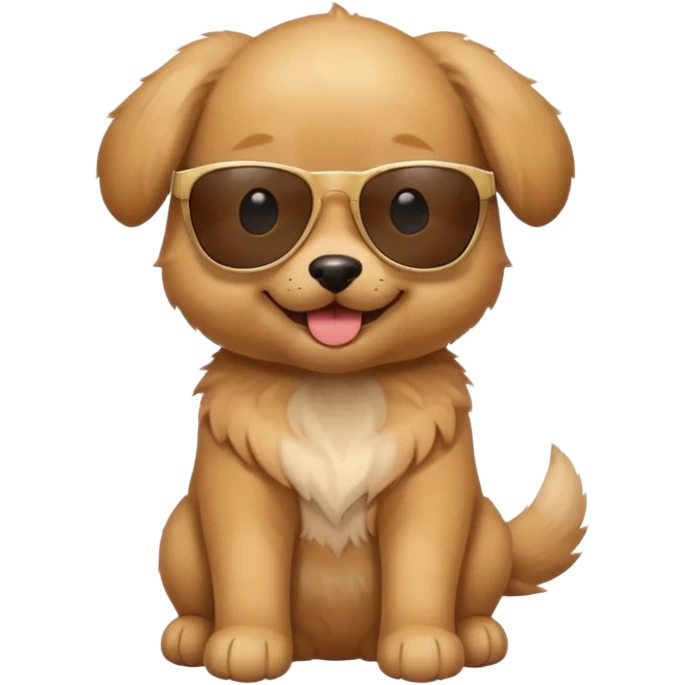 Puppy with sunglasses emoji