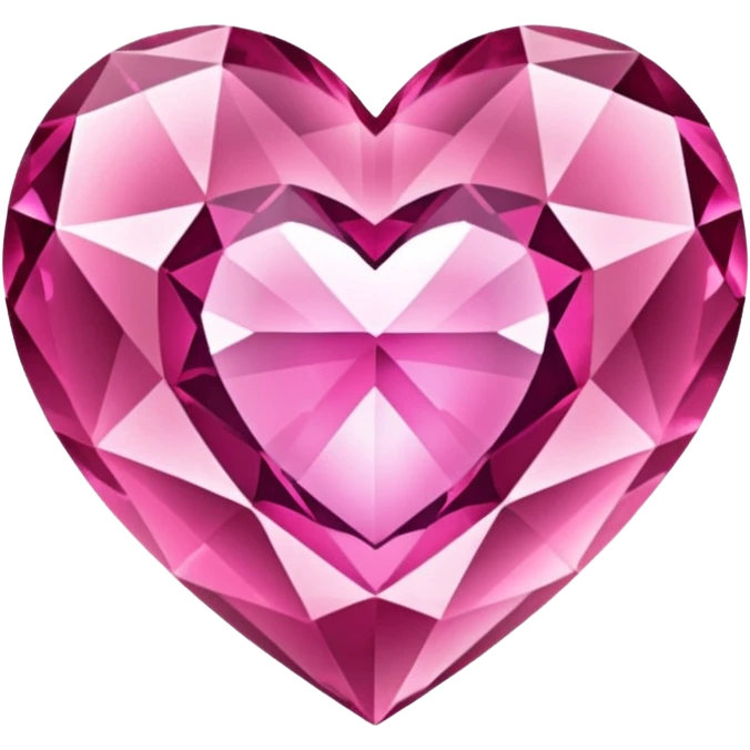 glitter pink crystal heart emoji
