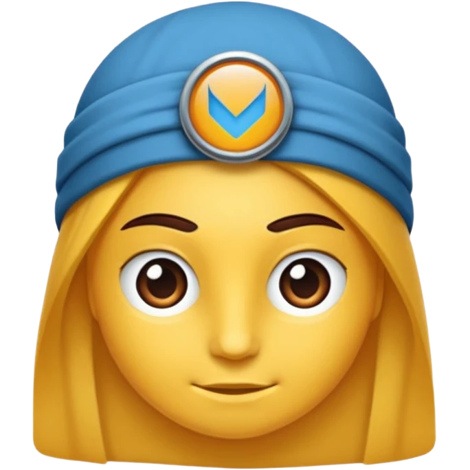 Mavi  ok yuvarlak emoji