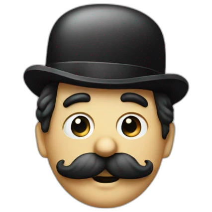 Charlie chaplin moustache carrée emoji