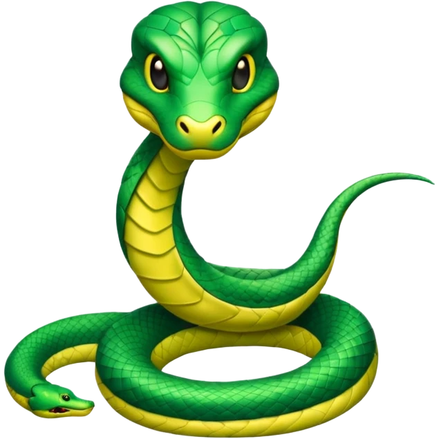 green viper cute emoji