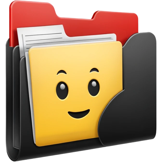 Warnschild + Mini Aktenordner emoji