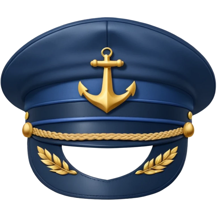 captain hat closeup alone low detail emoji