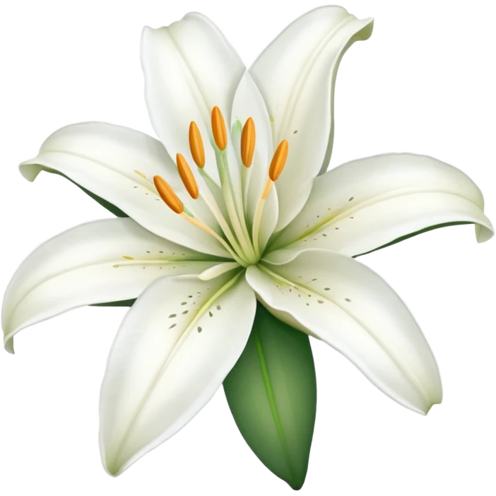 White lilyum flower emoji