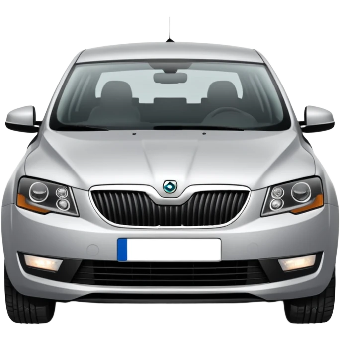 Stříbrné Auto škoda octavia emoji