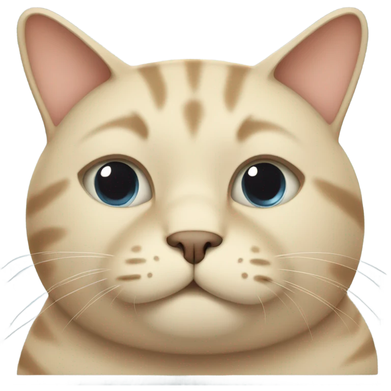 Beige obese cat emoji