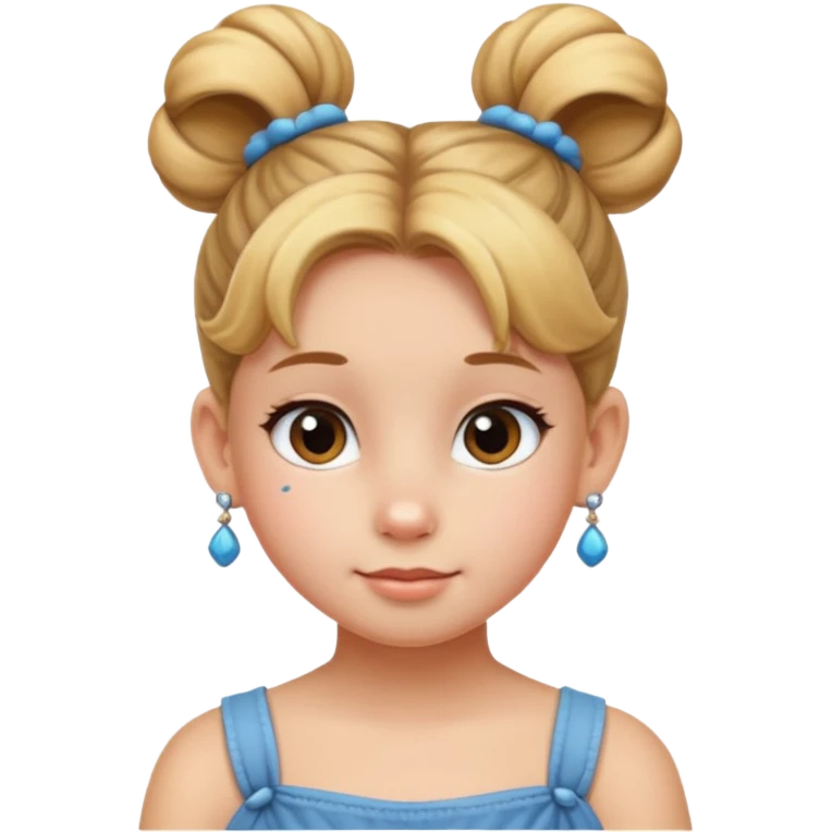 bun haired kid with earrings emoji