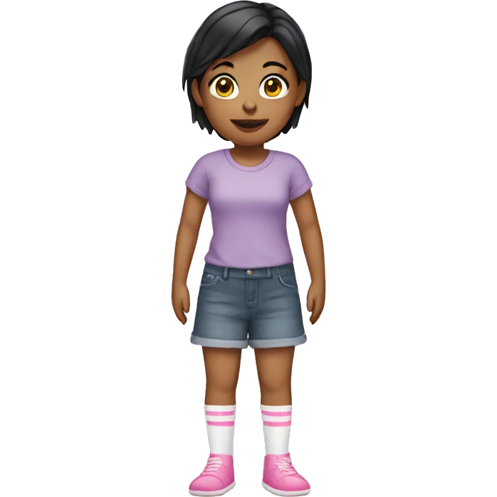girl wearing socks emoji
