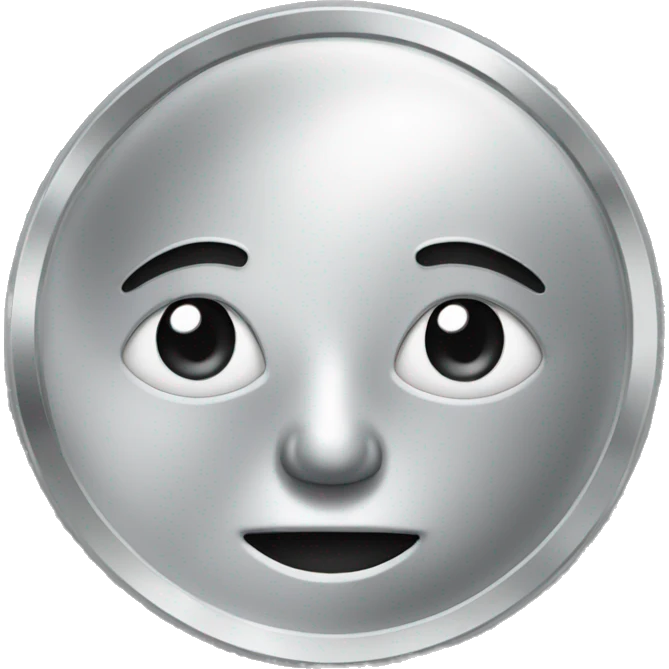 plain silver coin emoji