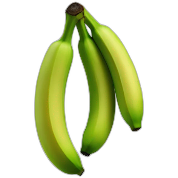 Green banana unpeeled emoji