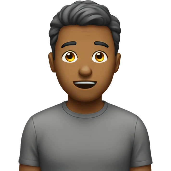 Guy waiting for a gossip emoji